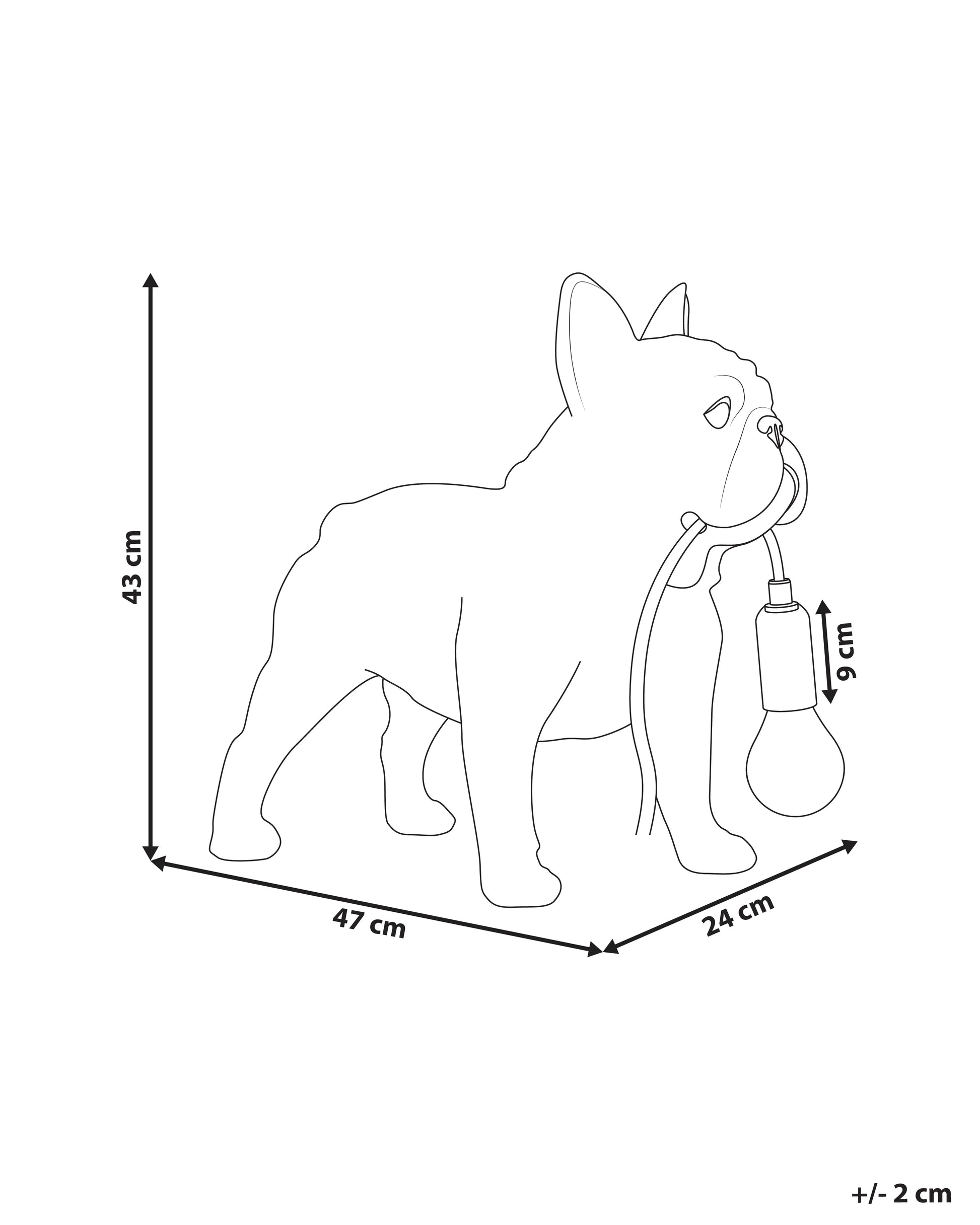  Table Lamp Dog BAXTER Black