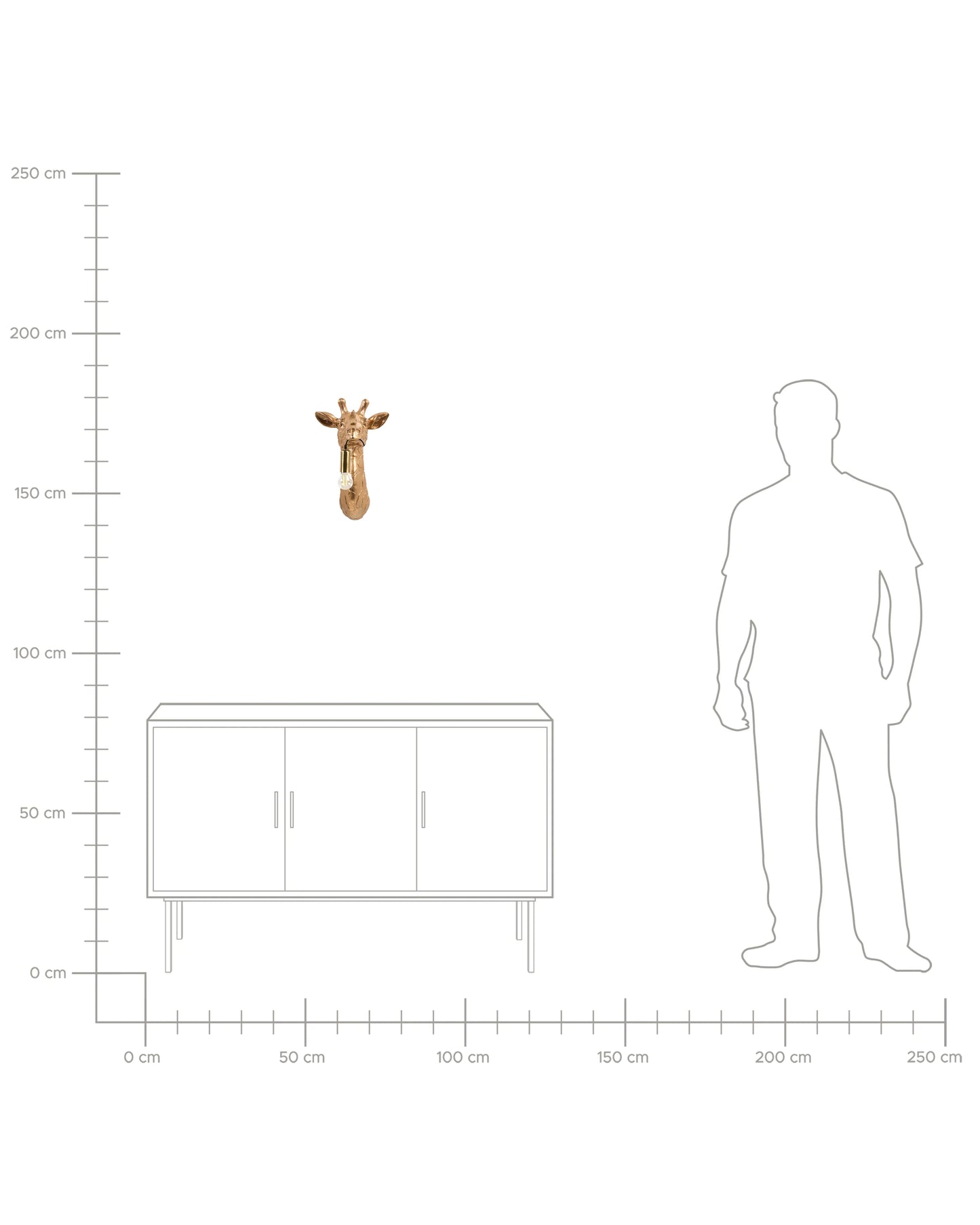  Wall Lamp Giraffe MERLIN Gold