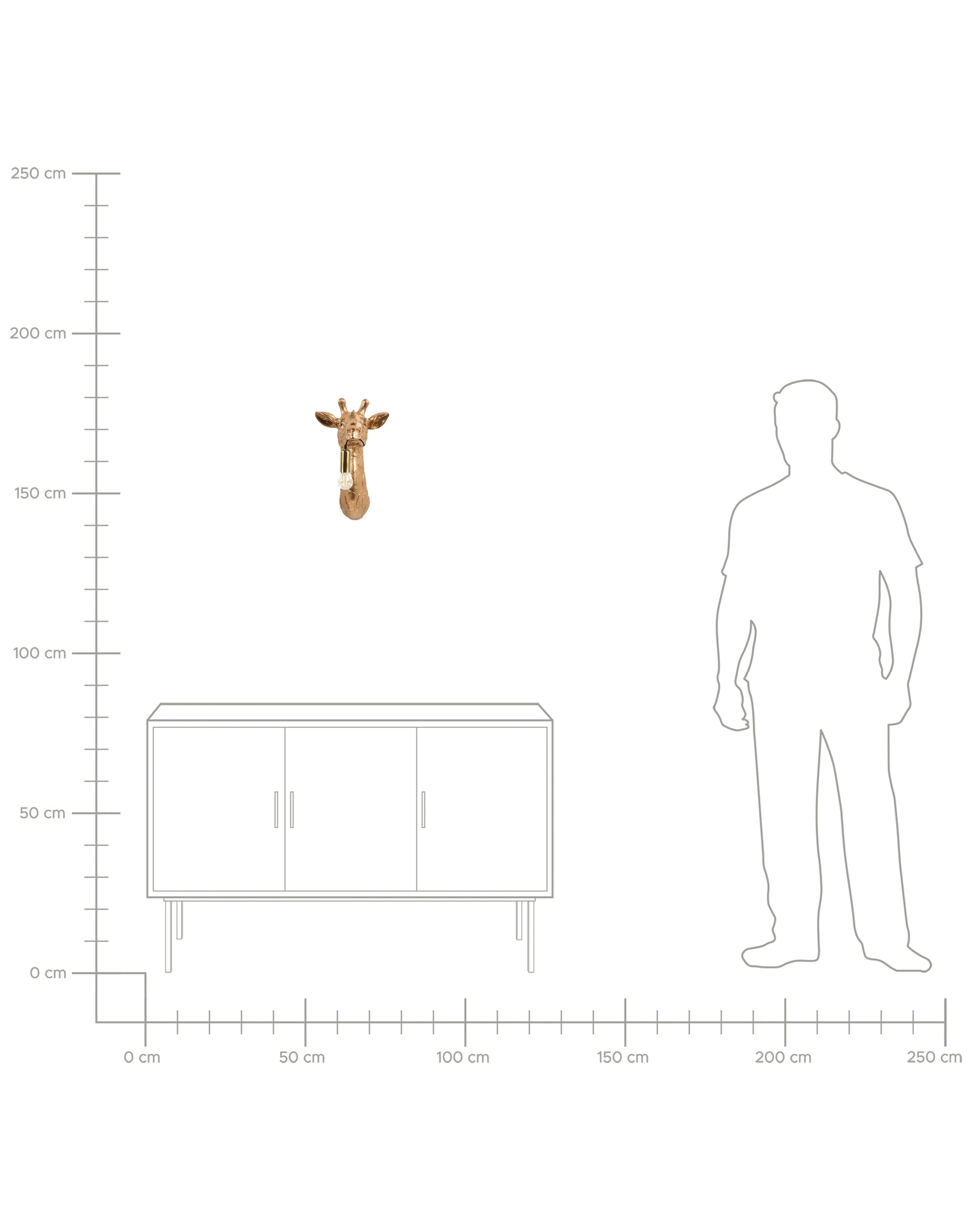  Wall Lamp Giraffe MERLIN Gold