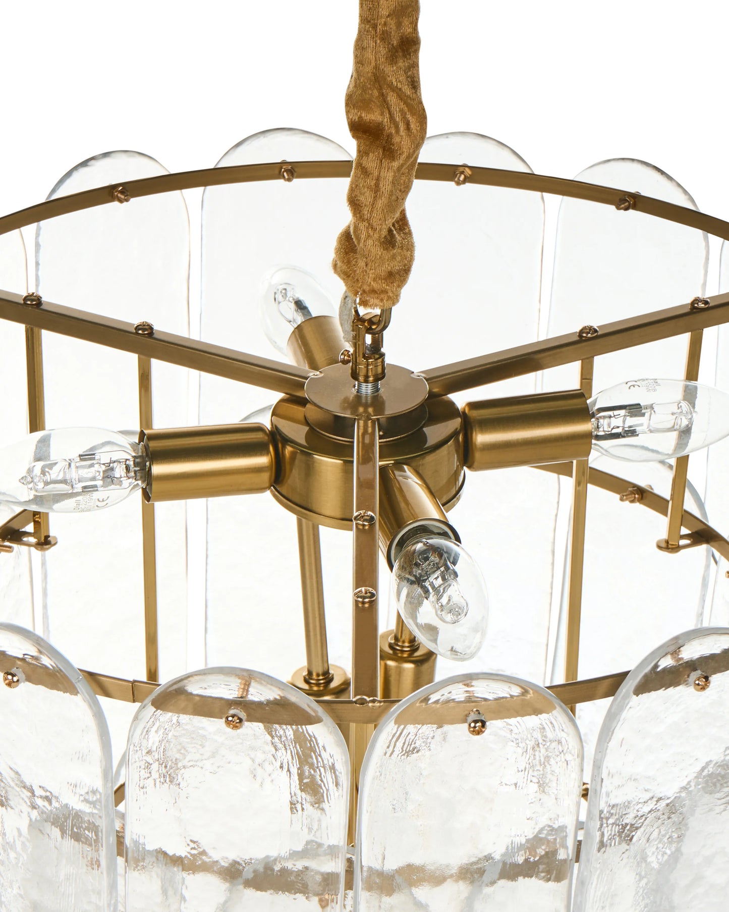  Chandelier CARAVELI Glass Brass