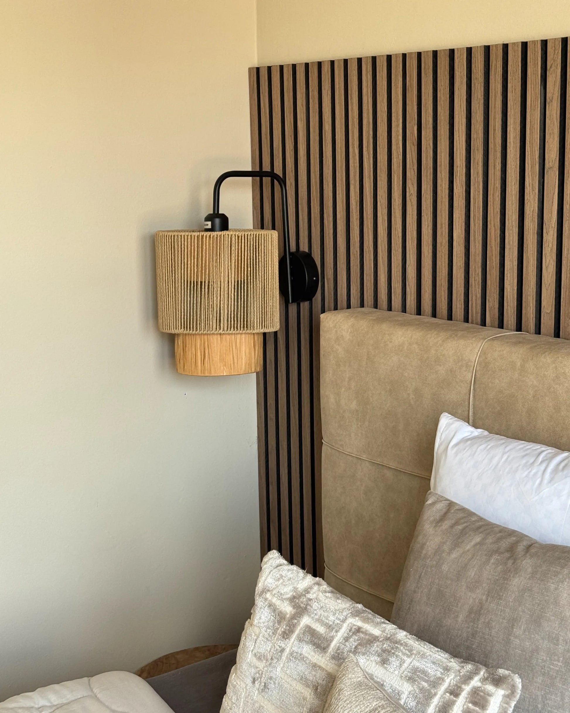  Set Of 2 Wall Lamps JAMMA Paper Rope Natural