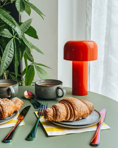  Wireless LED Table Lamp BESOS With Dimmer Metal Red