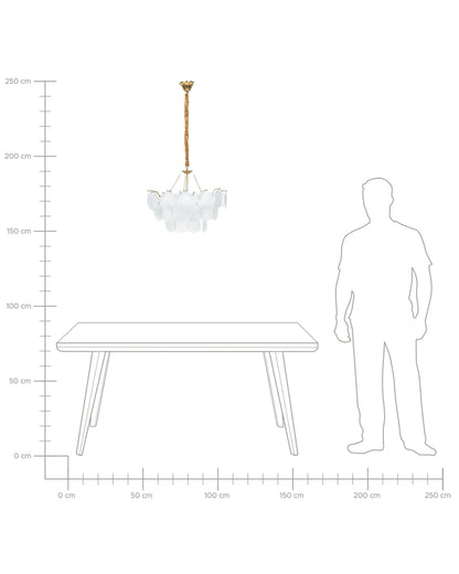  Chandelier BIGOTE Glass Brass