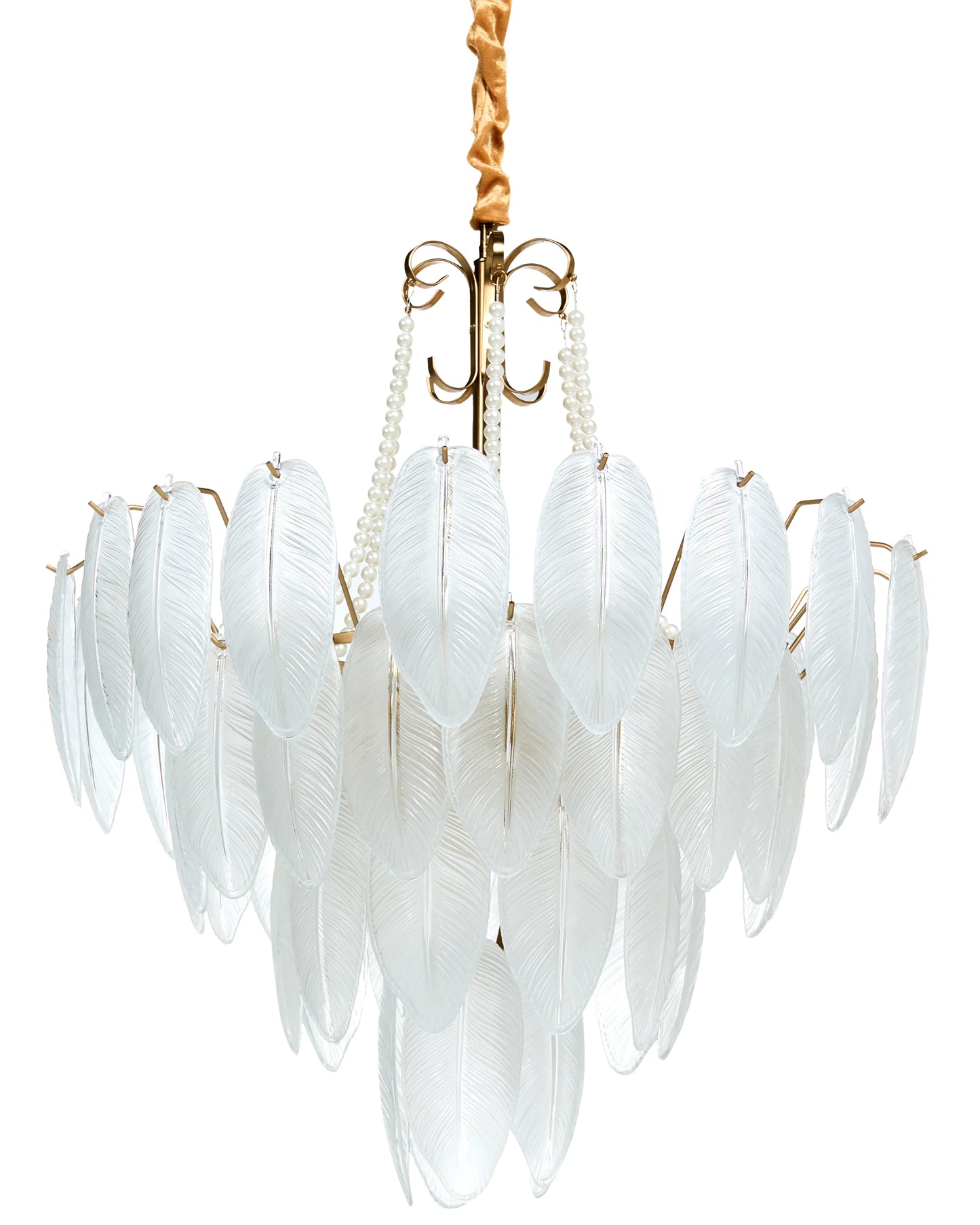  Chandelier YAUCA Glass Brass
