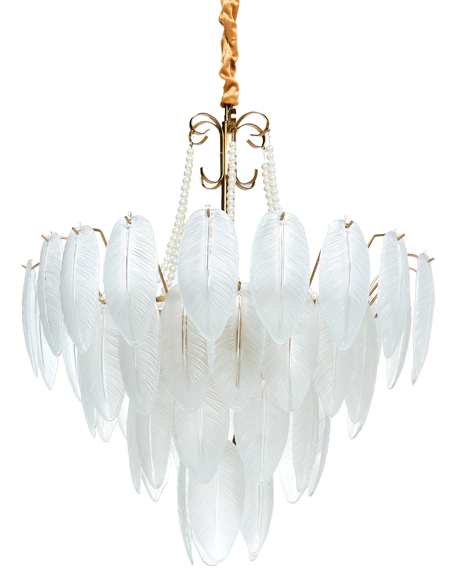  Chandelier YAUCA Glass Brass