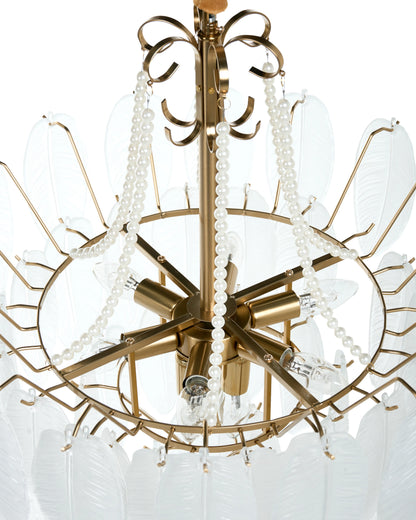  Chandelier YAUCA Glass Brass