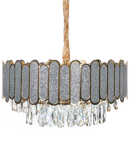  Chandelier AGUARICO Glass Brass