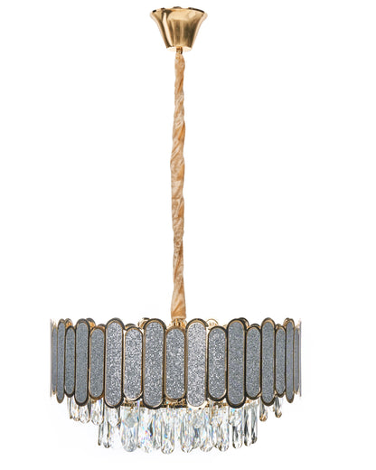  Chandelier AGUARICO Glass Brass