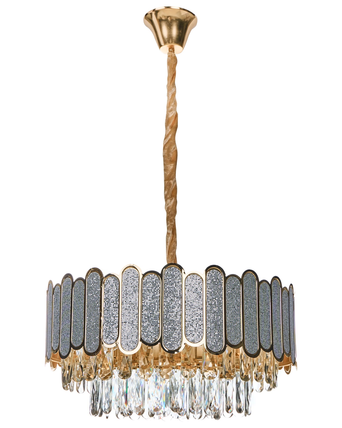  Chandelier AGUARICO Glass Brass