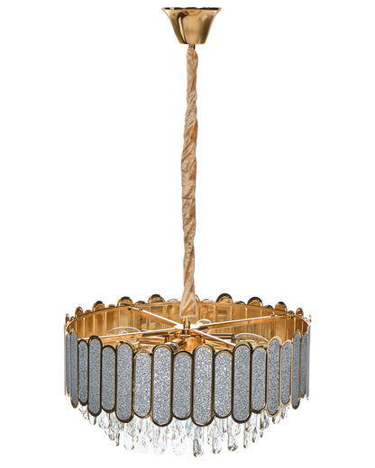  Chandelier AGUARICO Glass Brass