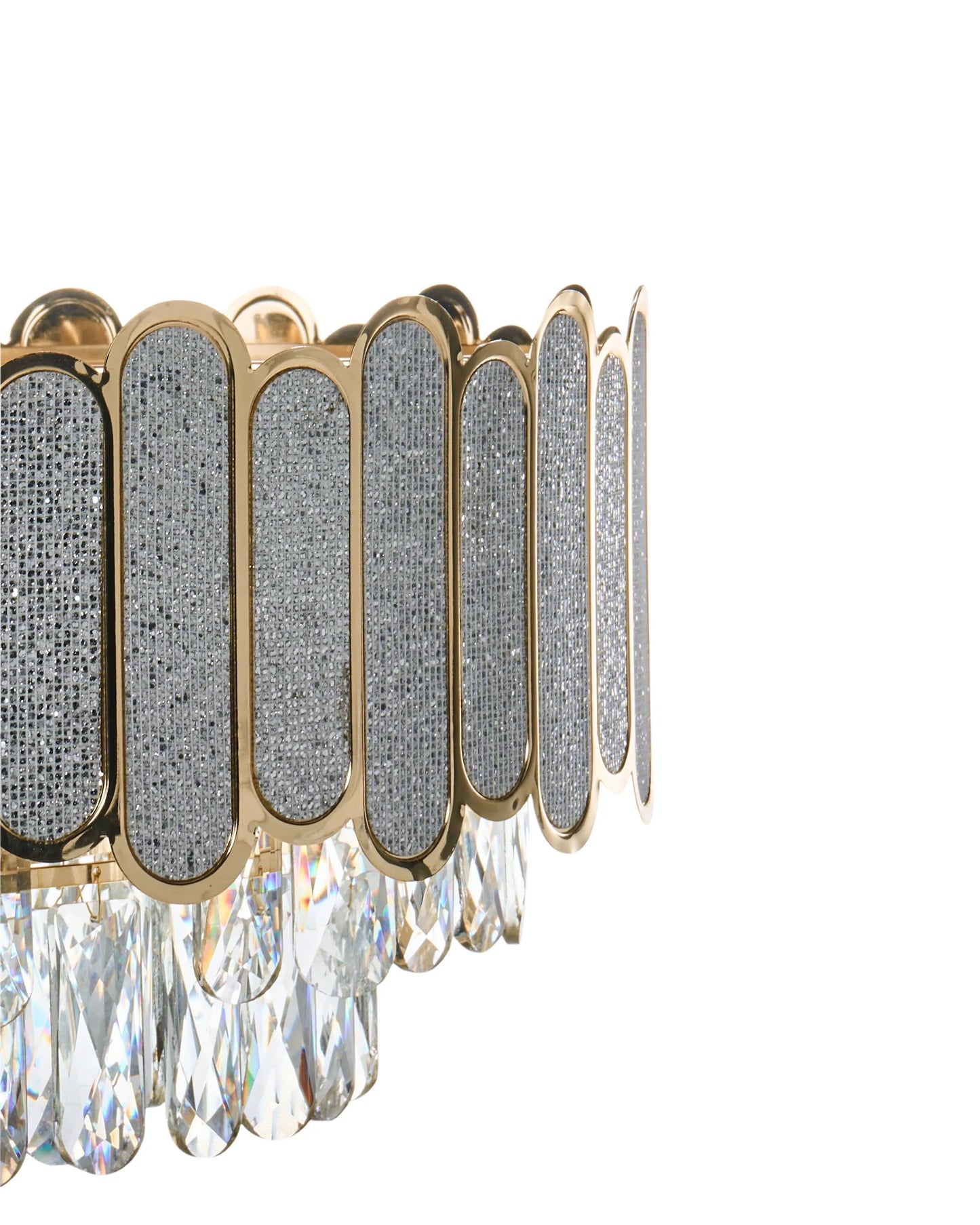  Chandelier AGUARICO Glass Brass