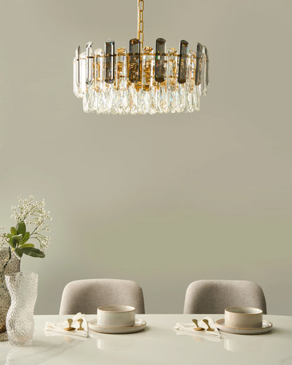 Chandelier MANTARO Glass Gold