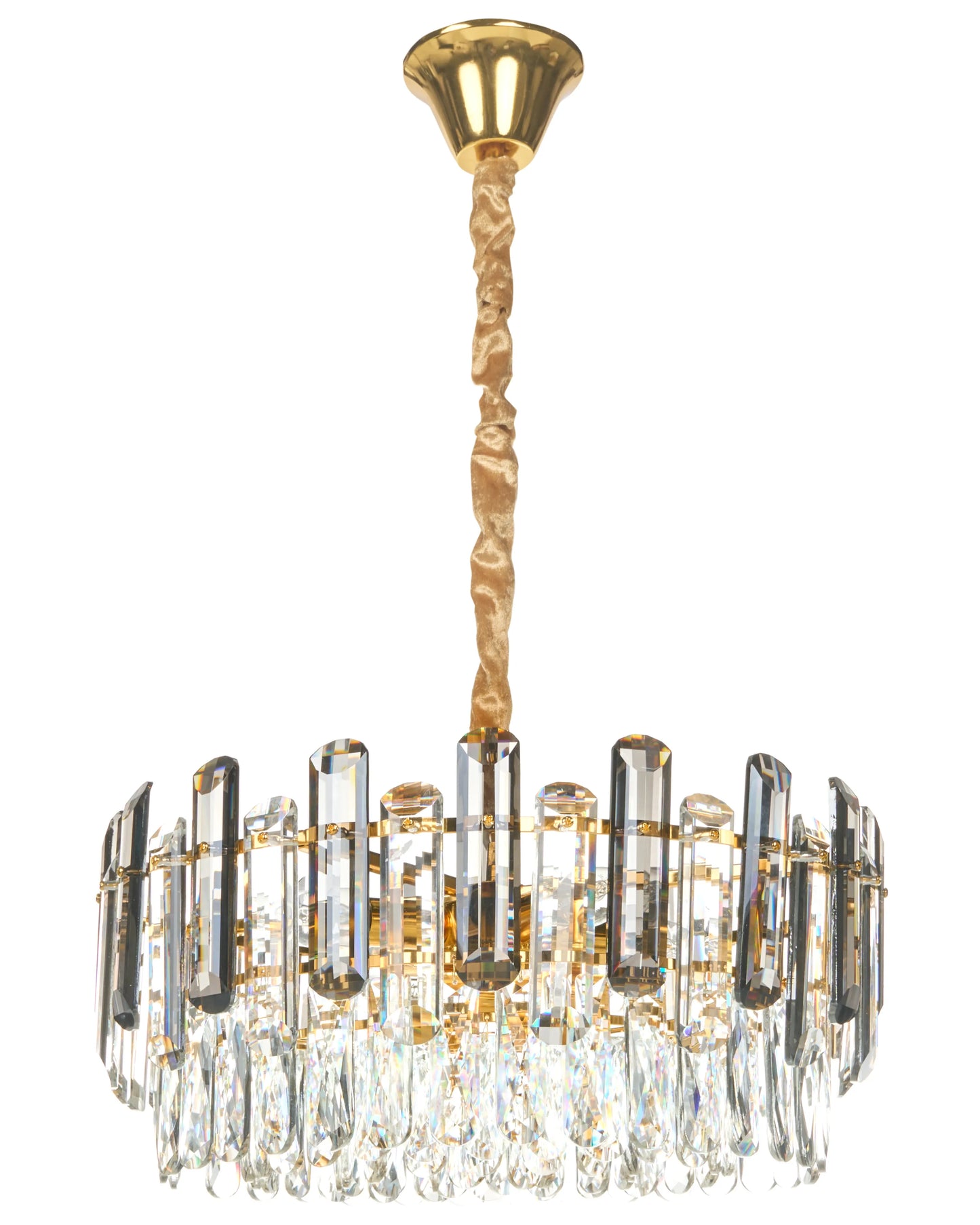  Chandelier MANTARO Glass Gold