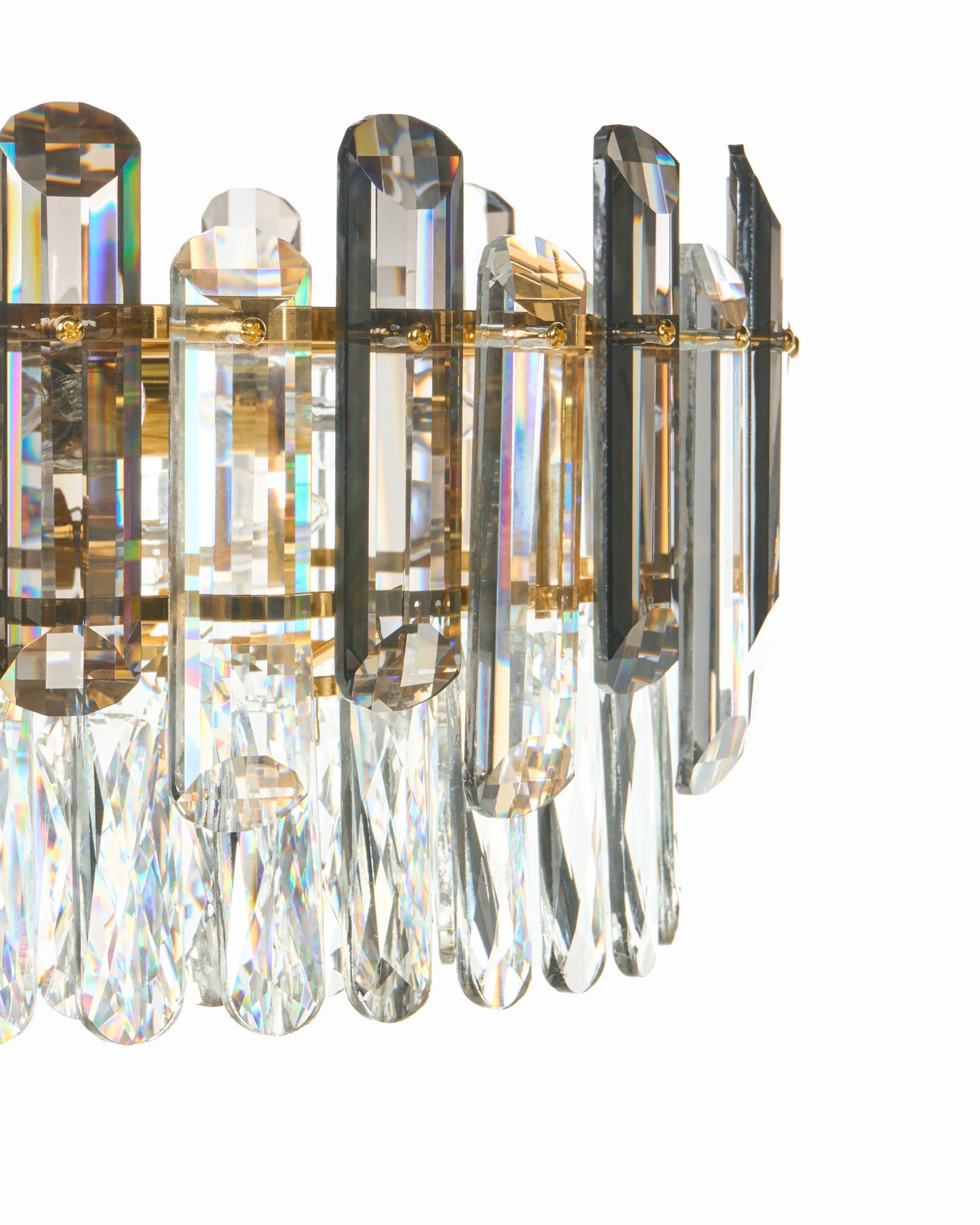  Chandelier MANTARO Glass Gold