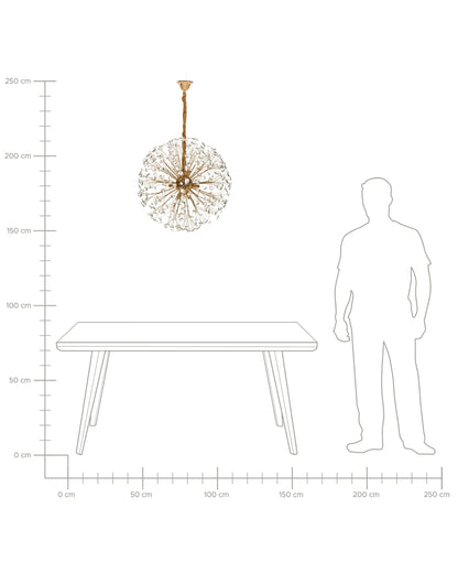  Chandelier TIMANE Glass Brass