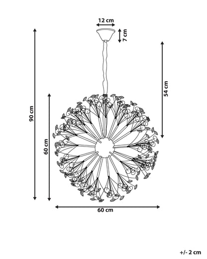  Chandelier TIMANE Glass Brass