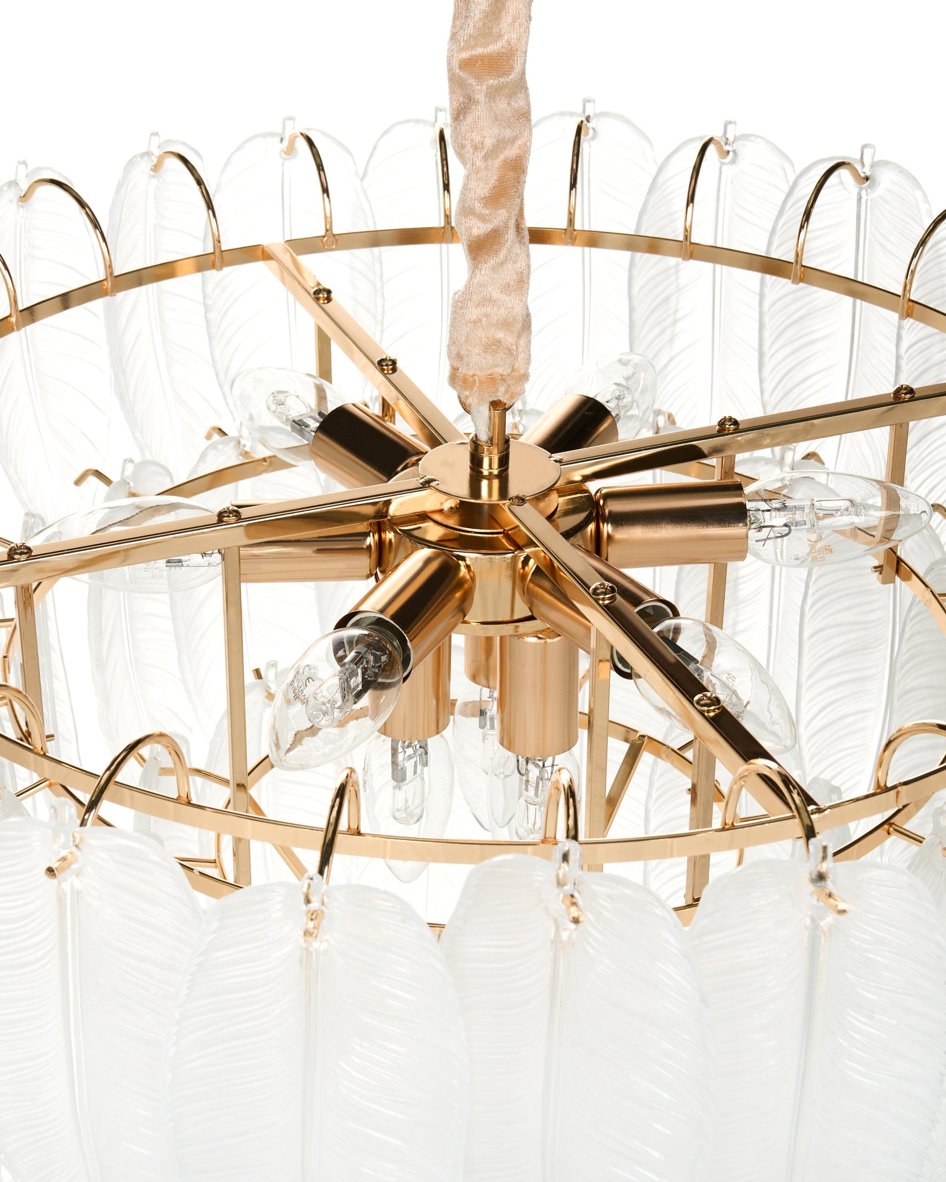  Chandelier MAHAICA Glass Brass