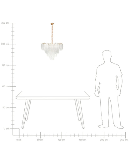  Chandelier MAHAICA Glass Brass