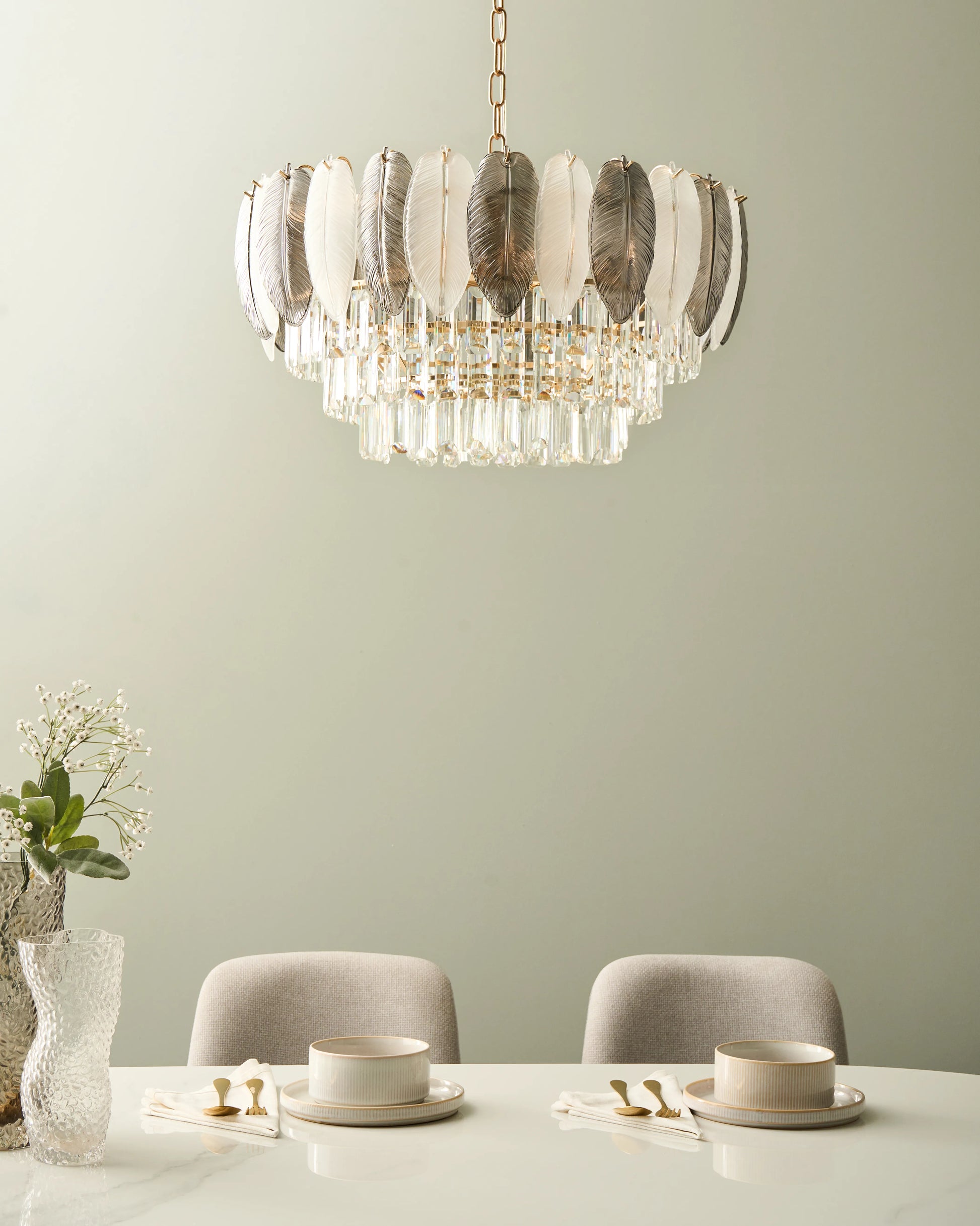  Chandelier CANAGUA Glass Brass