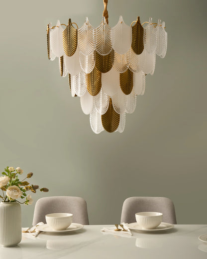  Chandelier AGUIRRE Glass Brass