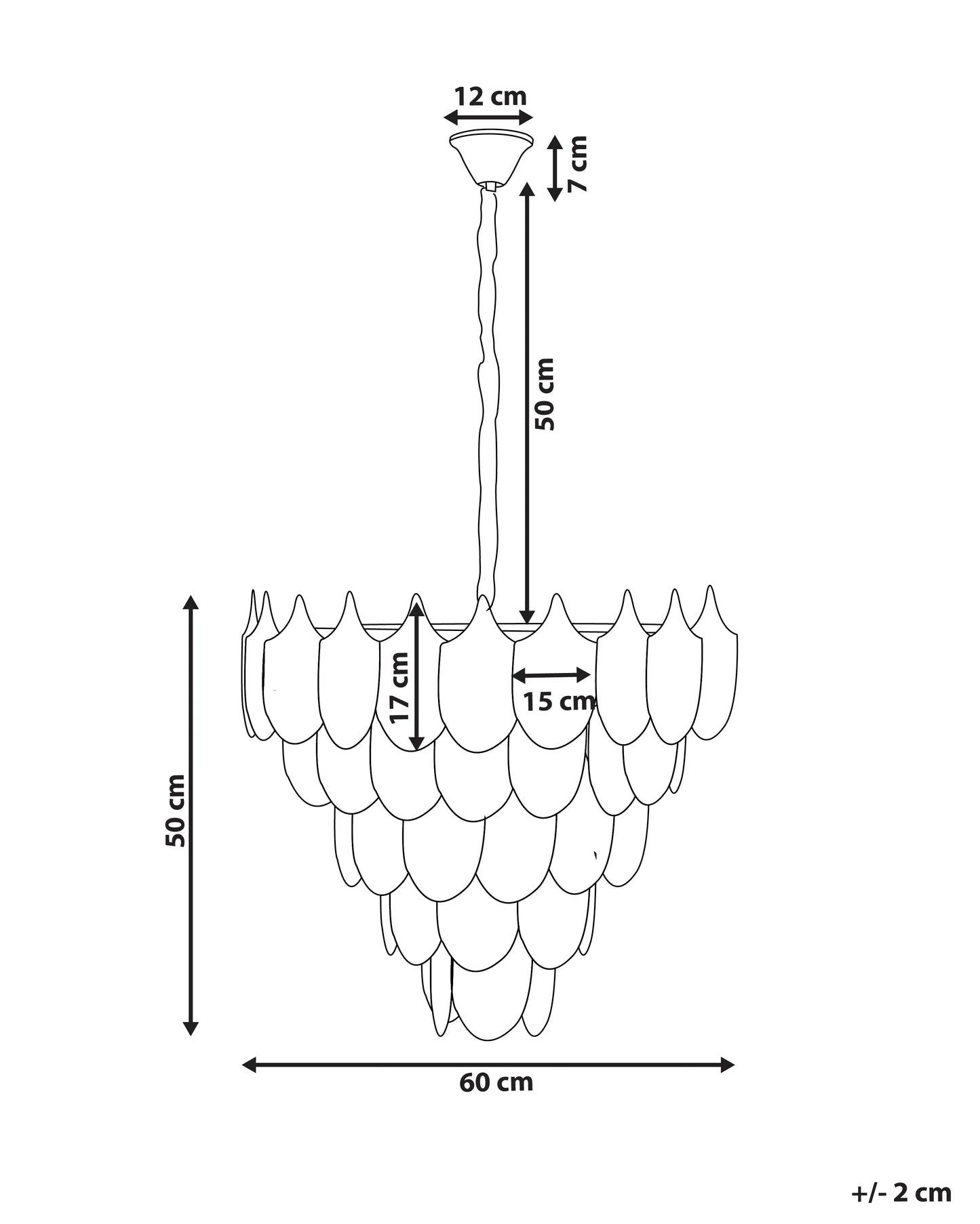  Chandelier AGUIRRE Glass Brass