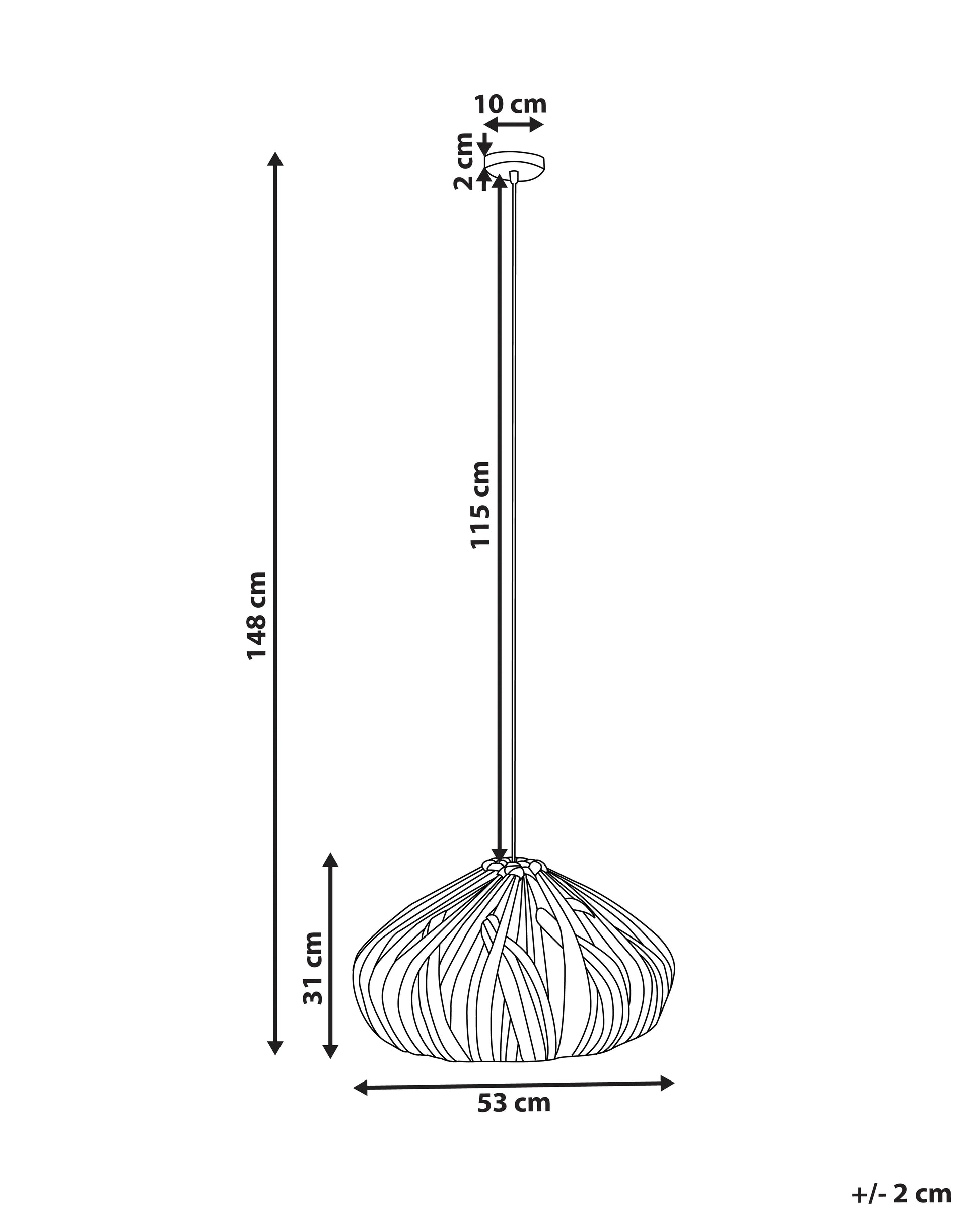  Pendant Lamp PASOS Water Hyacinth Natural