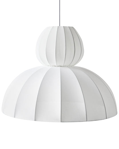  Pendant Lamp GOELETTE Faux Silk White
