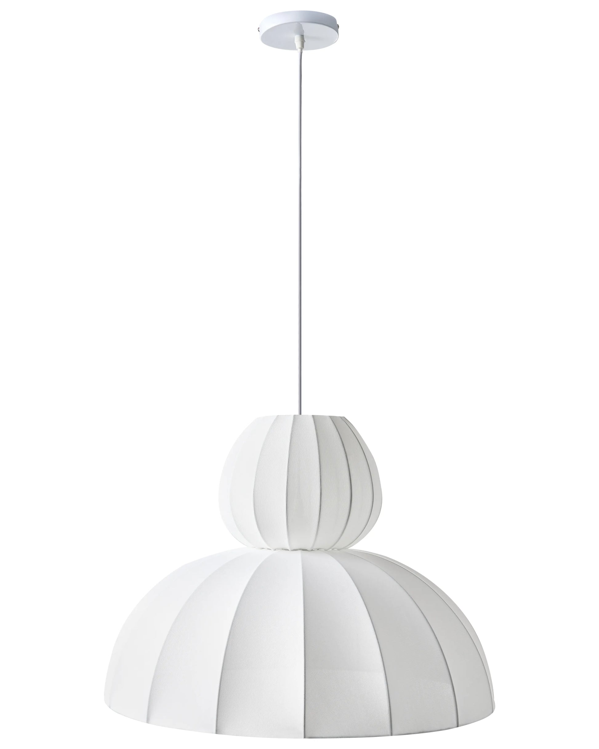  Pendant Lamp GOELETTE Faux Silk White
