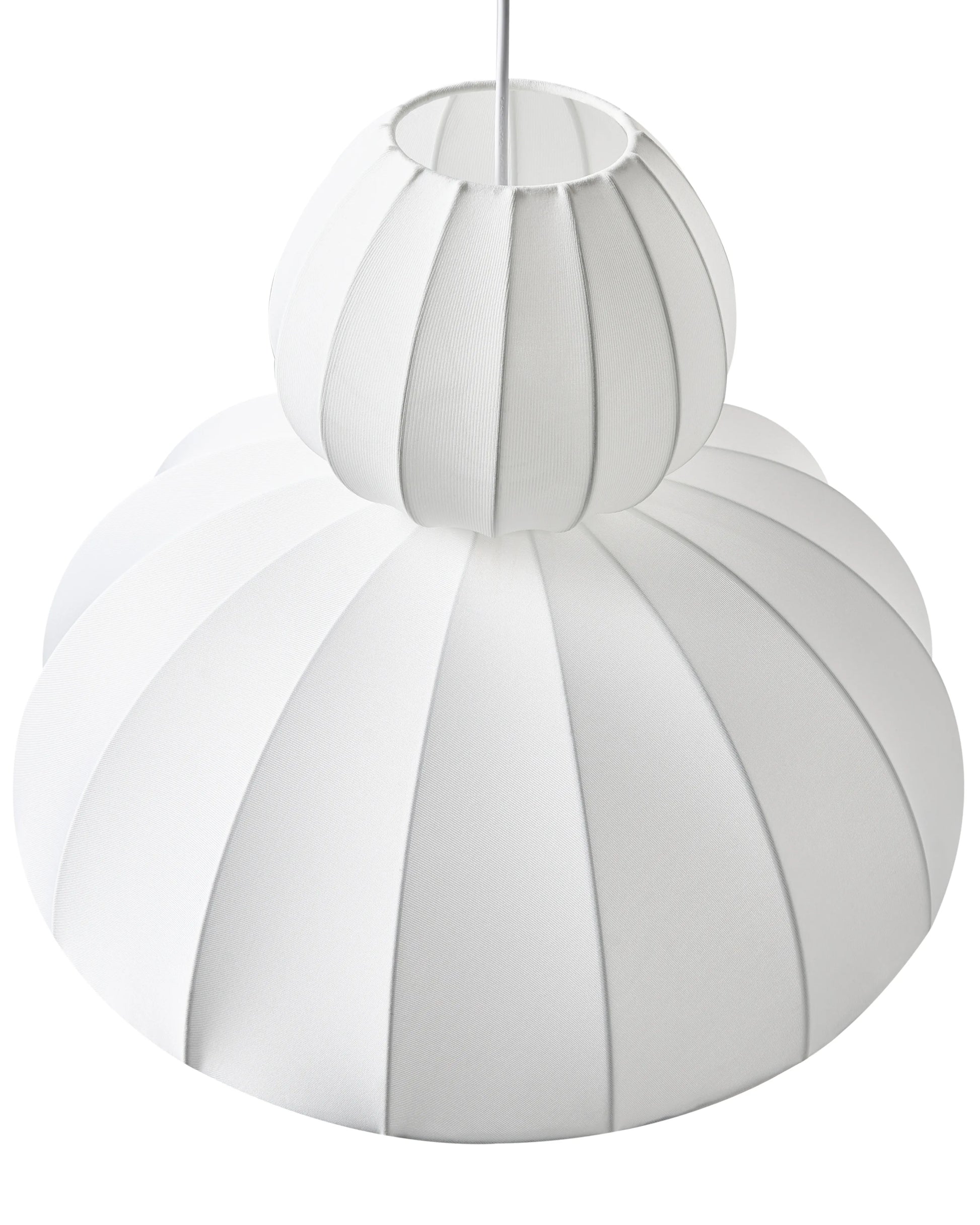  Pendant Lamp GOELETTE Faux Silk White