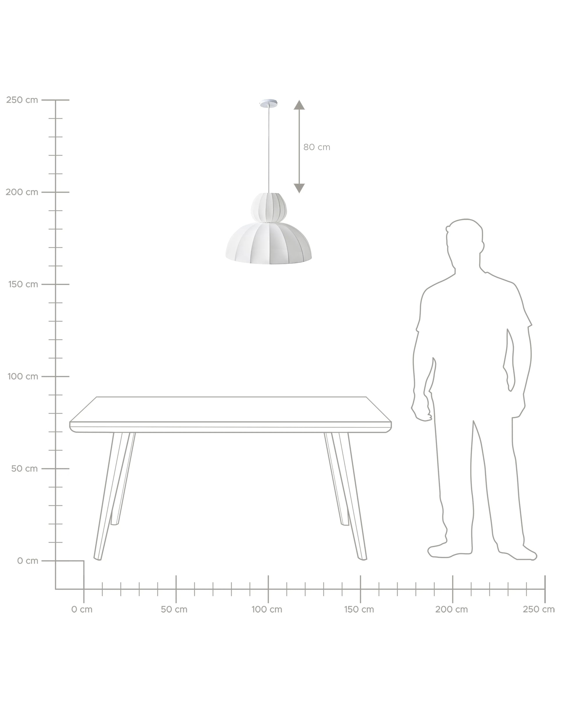  Pendant Lamp GOELETTE Faux Silk White