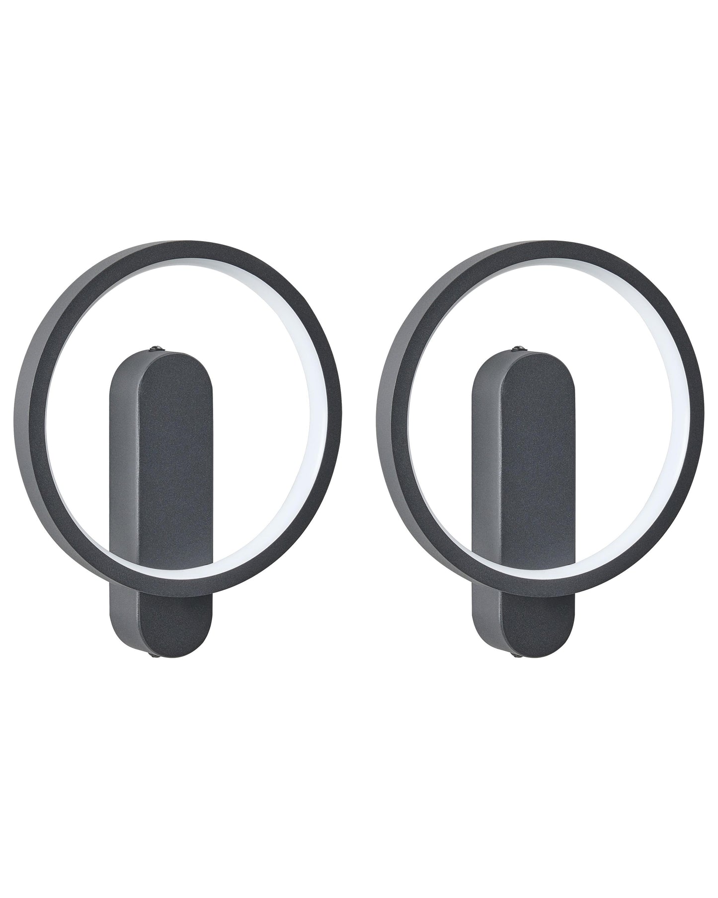  Set Of 2 Wall Lamps BLIES LED Metal Black