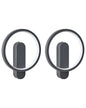  Set Of 2 Wall Lamps BLIES LED Metal Black