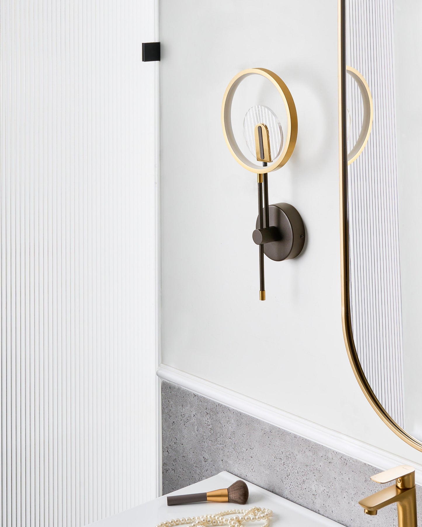  LED Wall Lamp SAMBRE Metal Gold Black