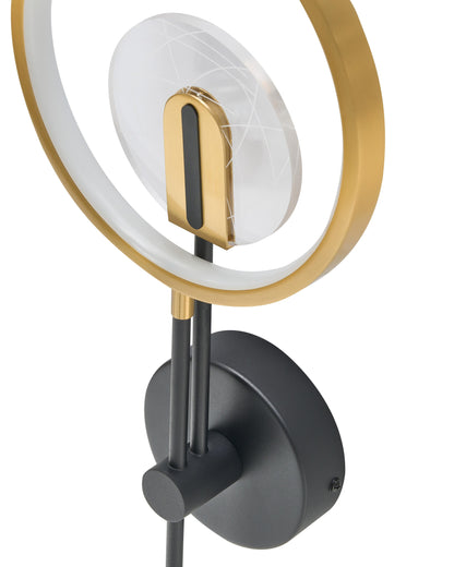  LED Wall Lamp SAMBRE Metal Gold Black