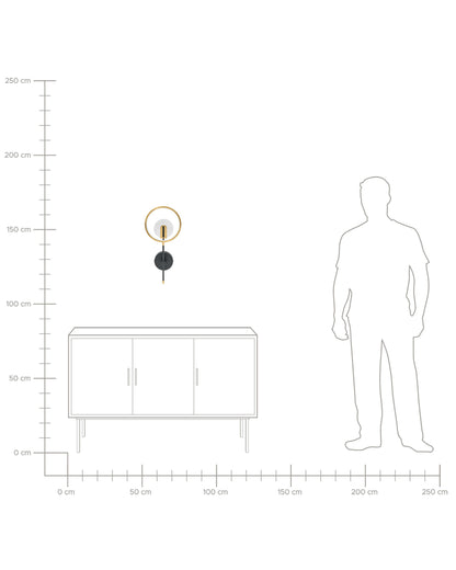  LED Wall Lamp SAMBRE Metal Gold Black