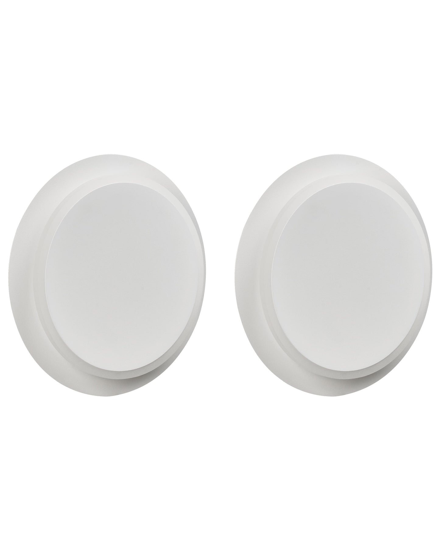  Set Of 2 Wall Lamps SEMNON LED Metal White