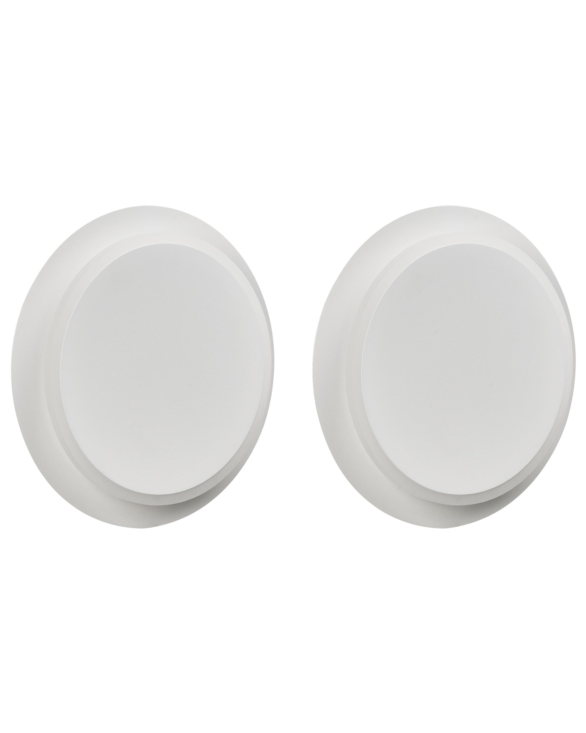  Set Of 2 Wall Lamps SEMNON LED Metal White