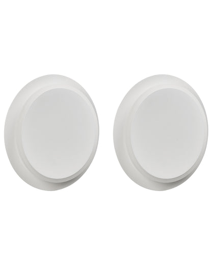  Set Of 2 Wall Lamps SEMNON LED Metal White