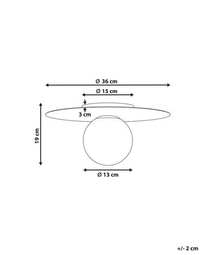  Ceiling Lamp TARDES Metal Black