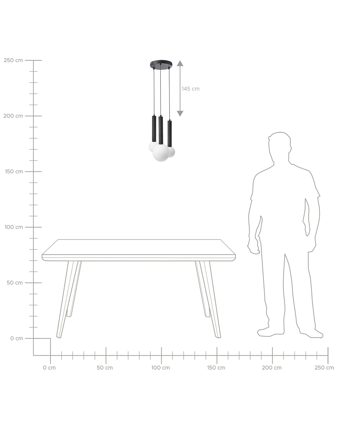  Pendant Lamp BOUES Metal Black
