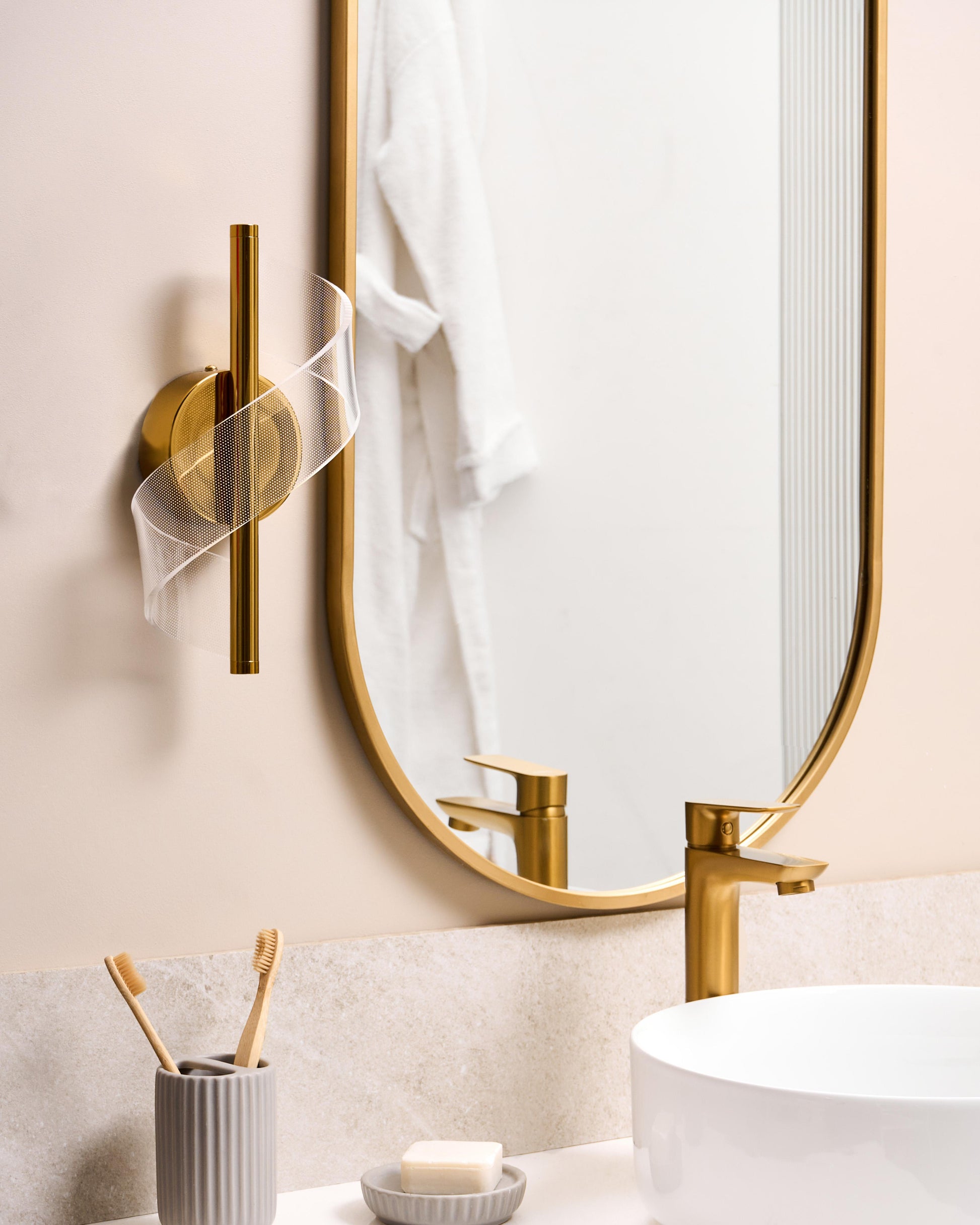  LED Wall Lamp SARELA Metal Gold