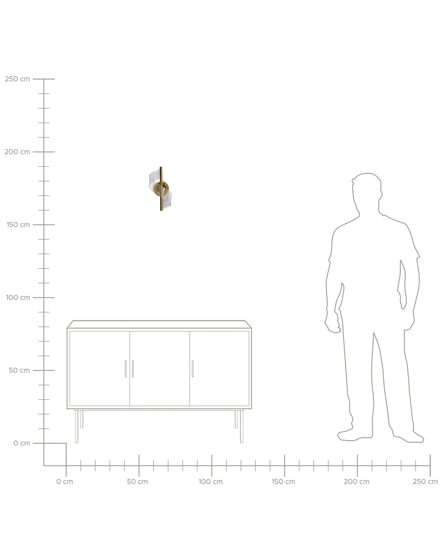 LED Wall Lamp SARELA Metal Gold