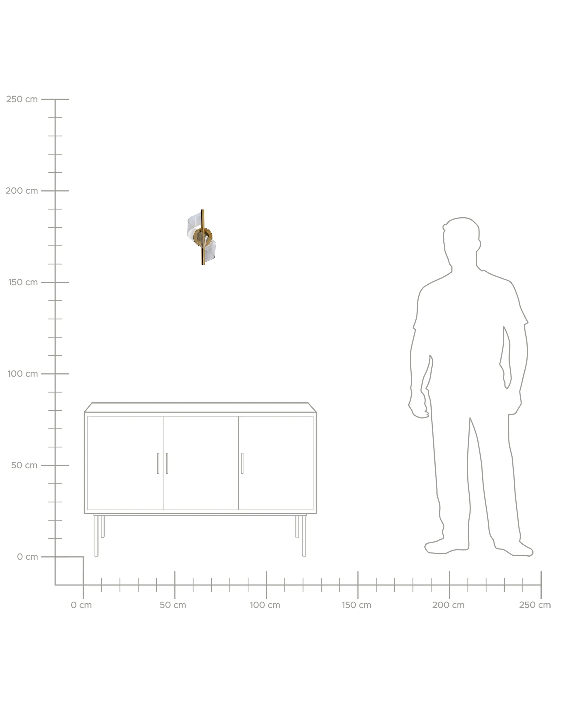  LED Wall Lamp SARELA Metal Gold