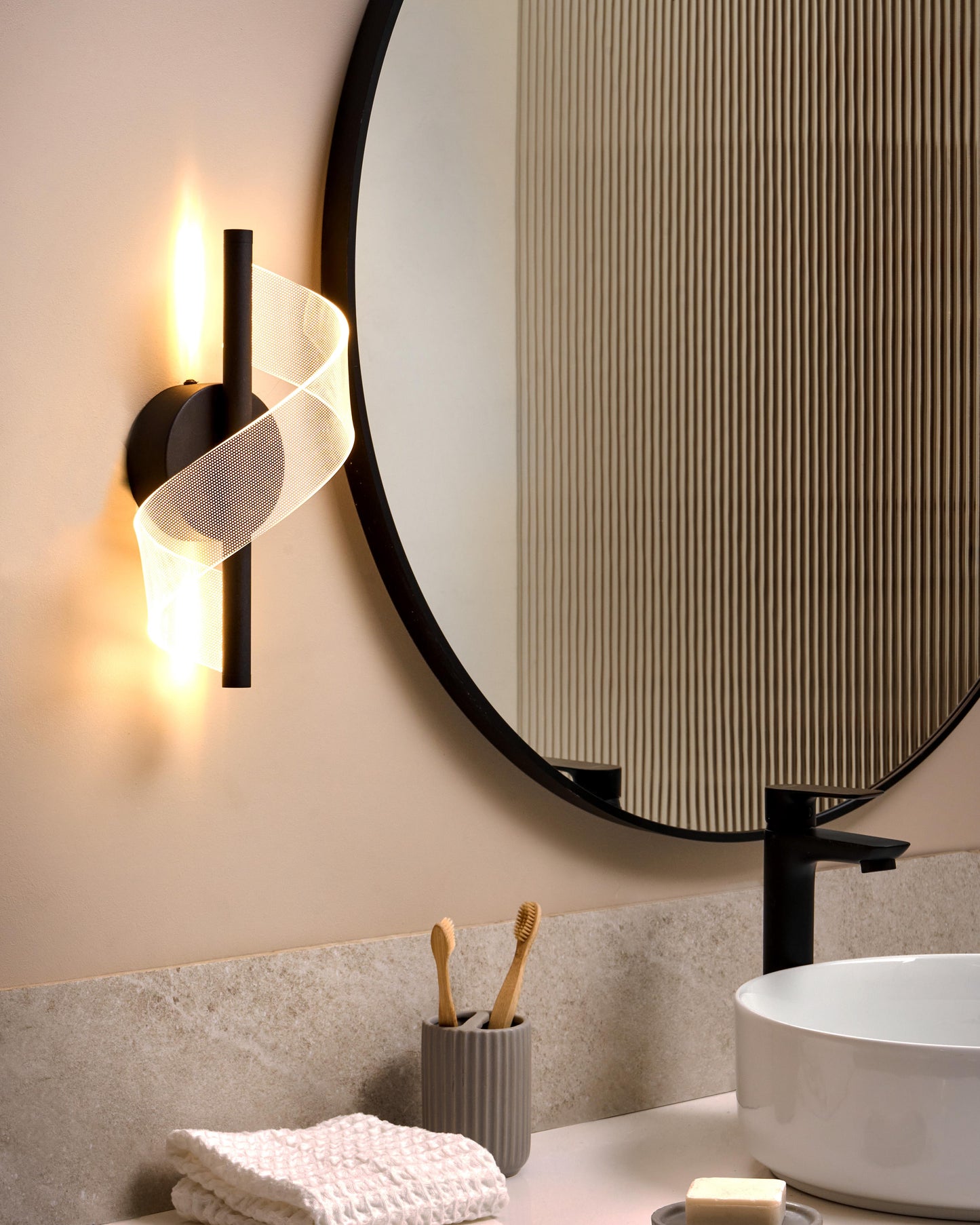  LED Wall Lamp SARELA Metal Black