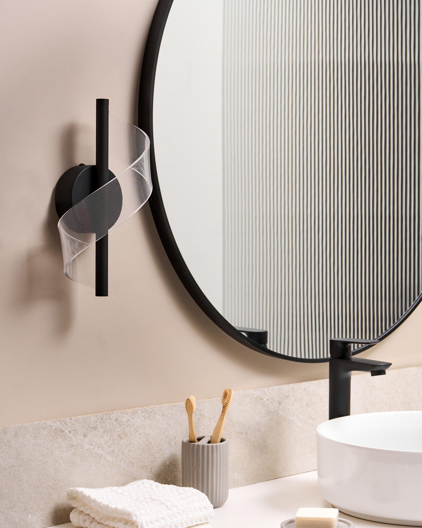  LED Wall Lamp SARELA Metal Black