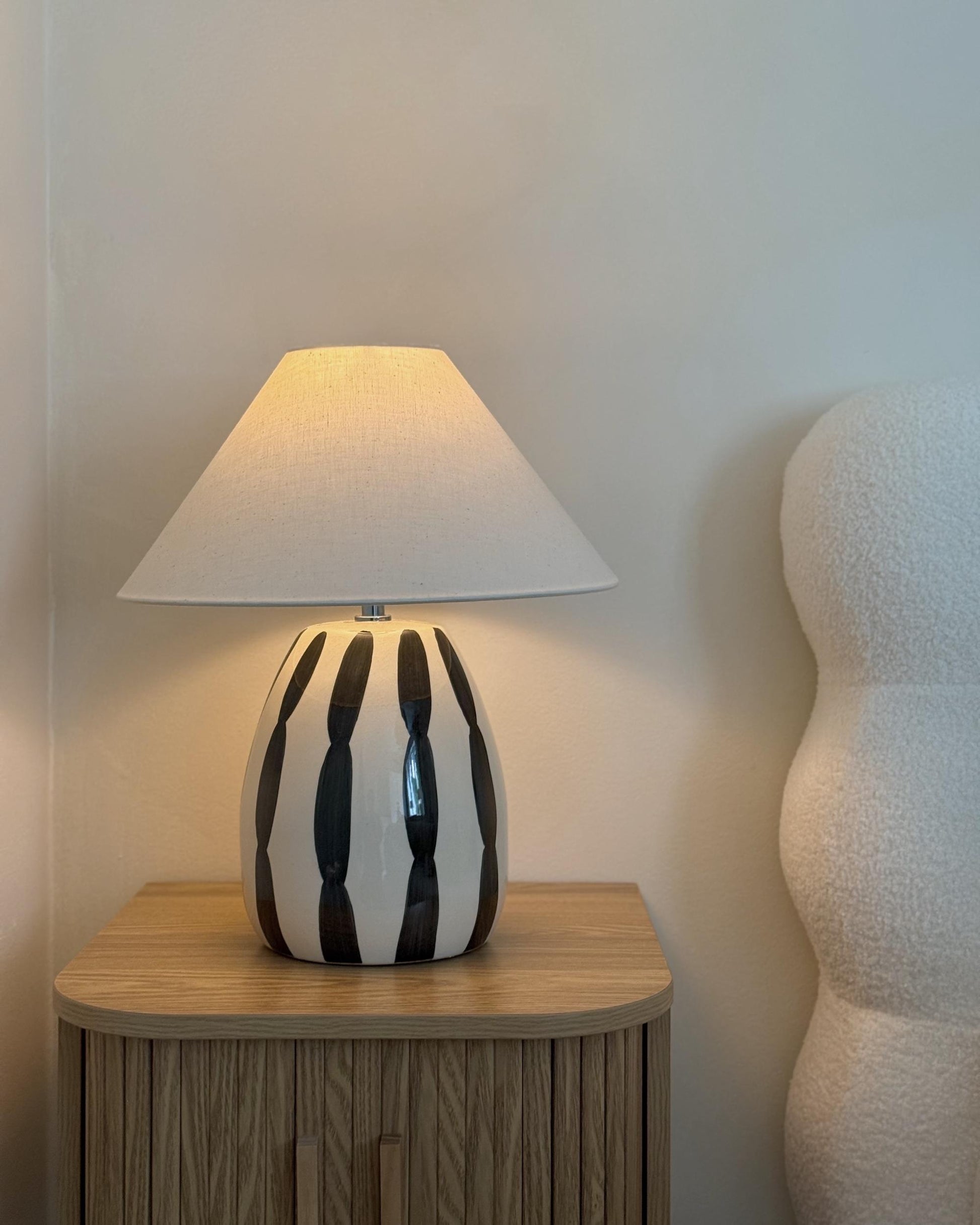  Table Lamp LUCHETTI Ceramic Black/ White