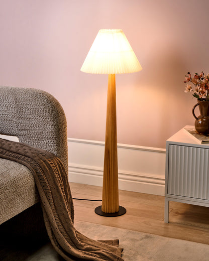  Floor Lamp ALIGIDE Wood Natural