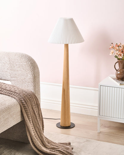  Floor Lamp ALIGIDE Wood Natural