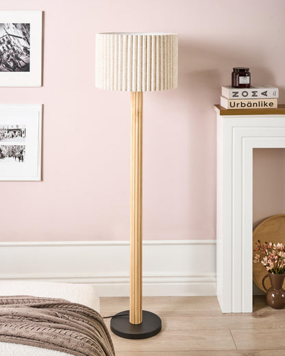  Floor Lamp BELESSA Linen Light Beige