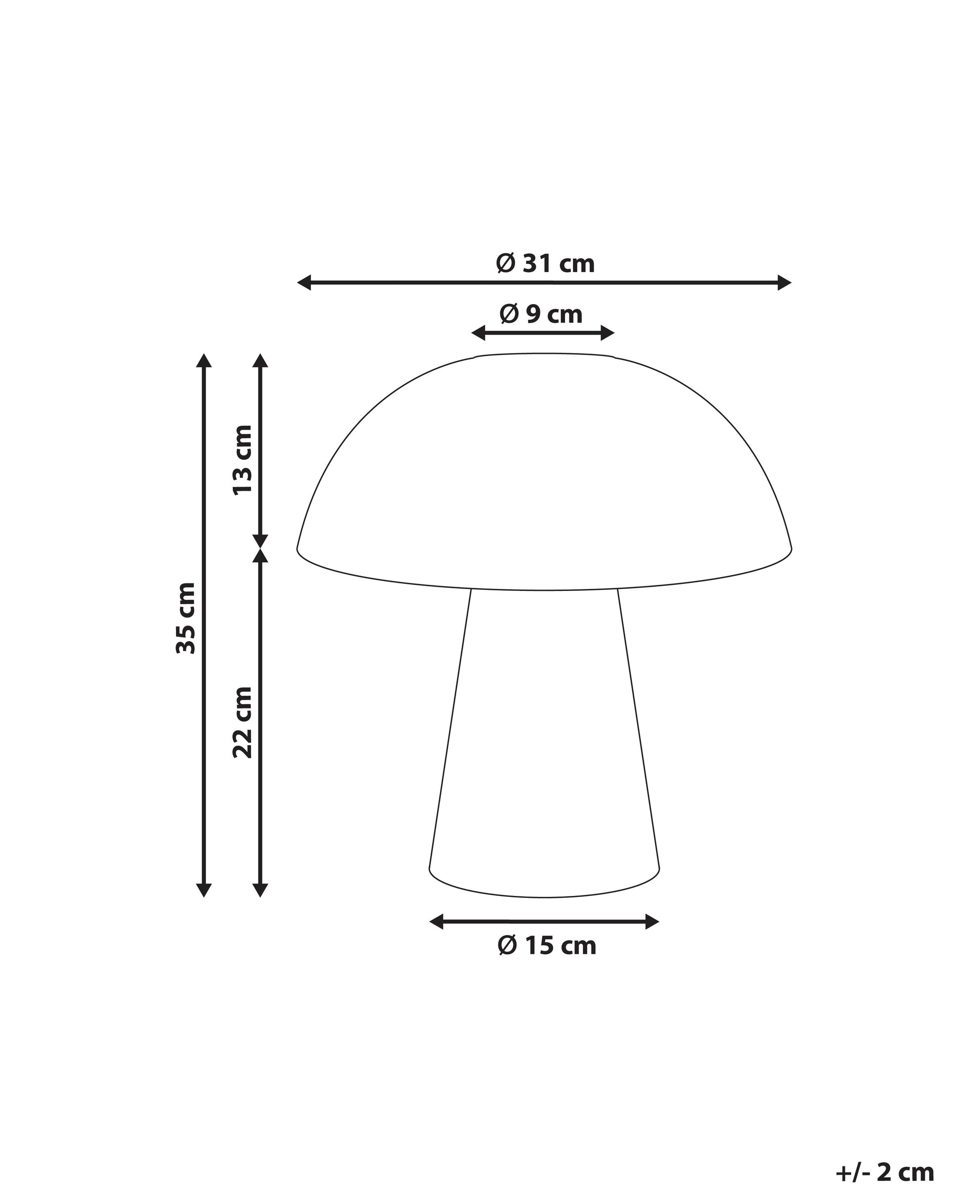  Table Lamp Mushroom ALERO Rattan Natural